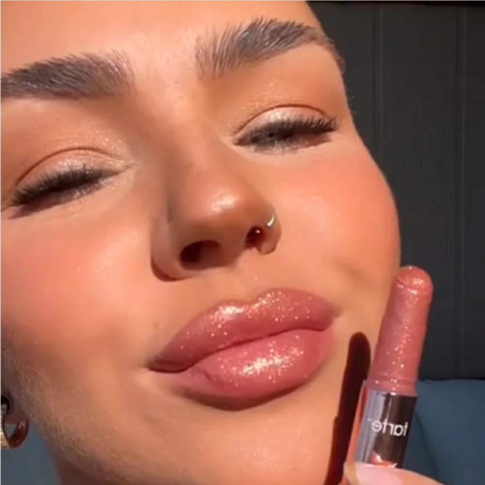 Tarte Maracuja Juicy Lip Plump Shimmer Glass In Rose Pink Mini Size NWT
